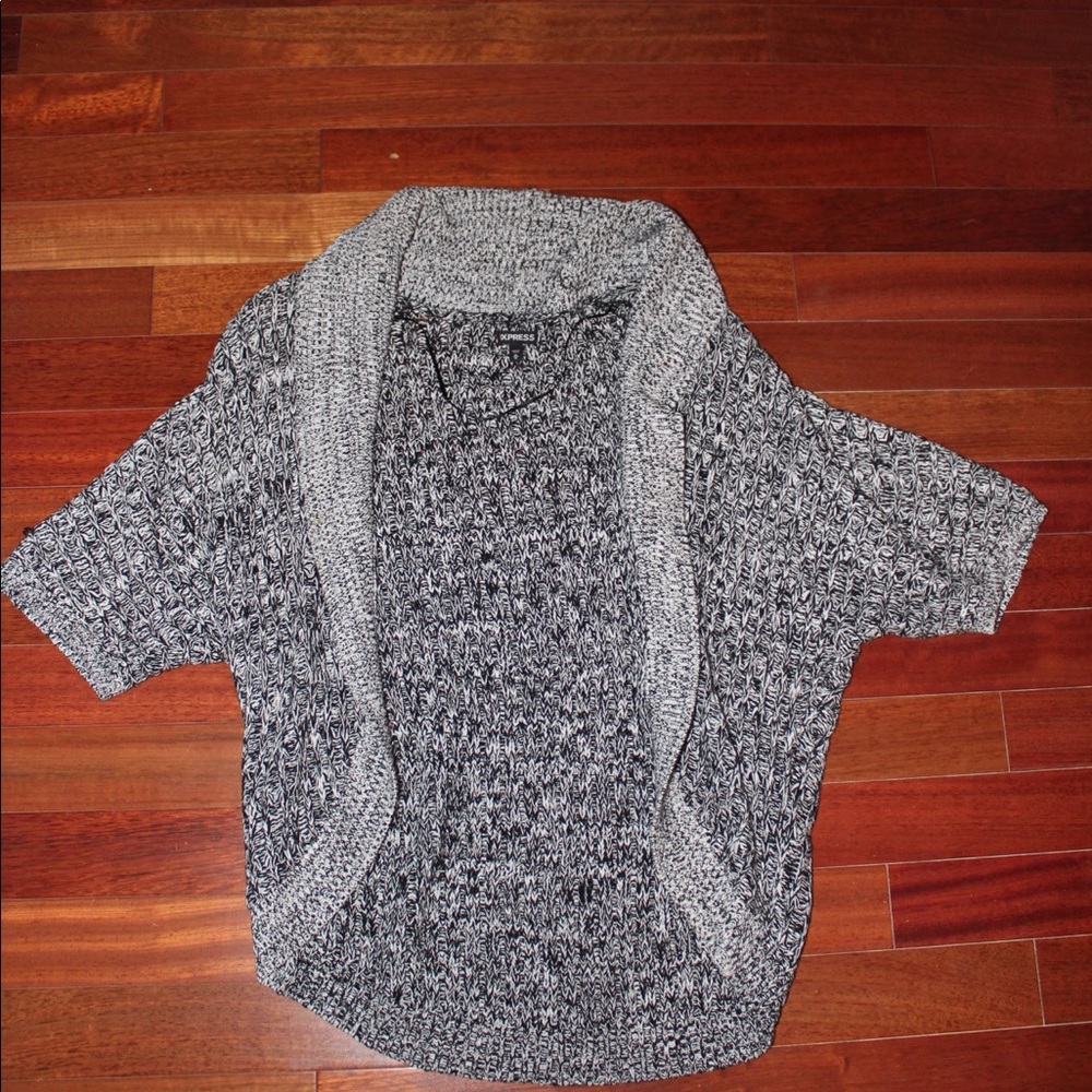 Express black and white cardigan